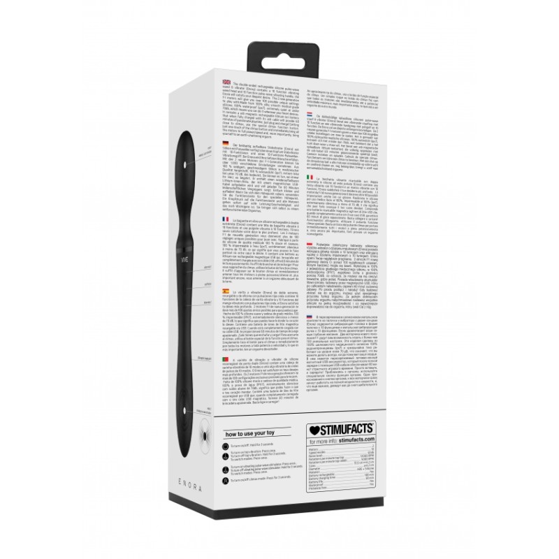 Vive | Enora | Wand & Pulsewave Vibrator | Black