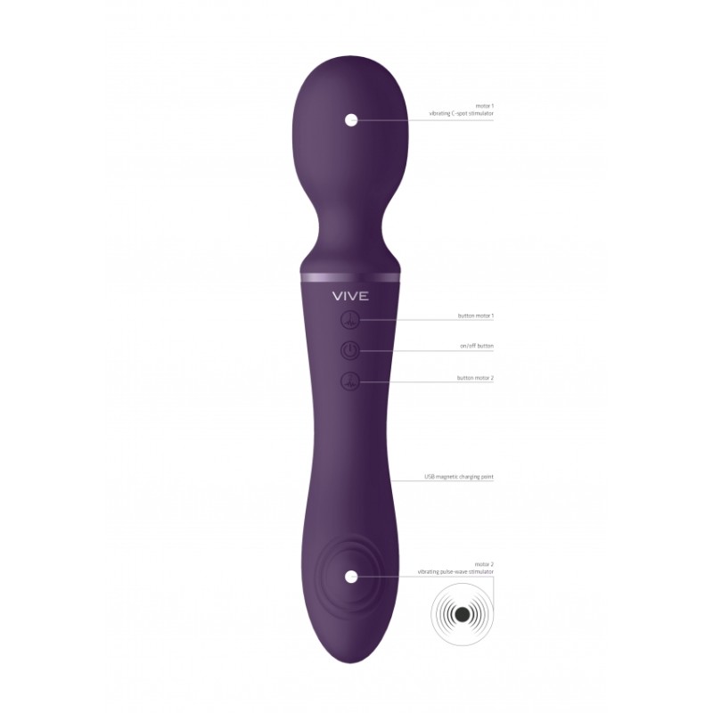Vive | Enora | Wand & Pulsewave Vibrator | Purple