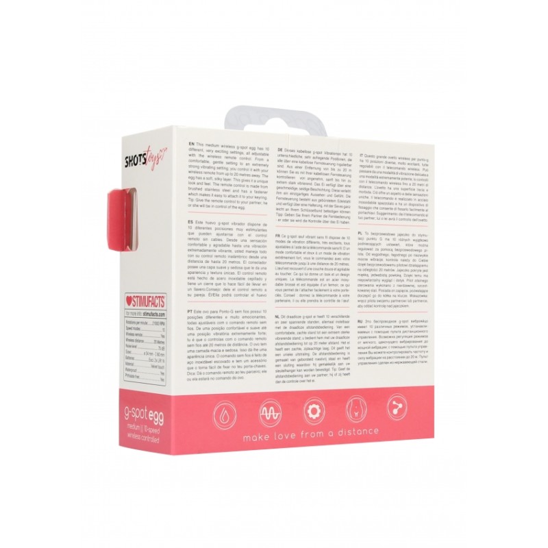 SHOTS | Wireless Vibrating G-Spot Egg - Medium | Pink