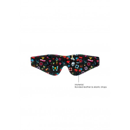 Printed Eye Mask - Old School Tattoo Style - Black