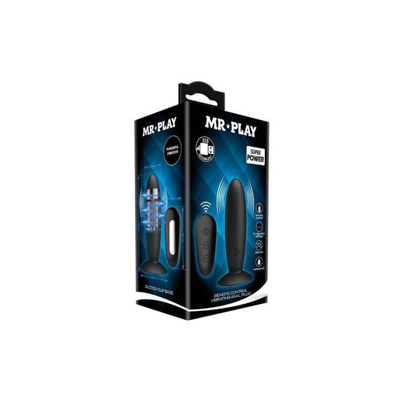 Pretty Love | Mr Play Remote Control Vibrating Anal Plug - 11cm