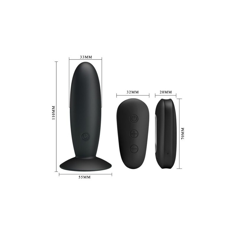 Pretty Love | Mr Play Remote Control Vibrating Anal Plug - 11cm