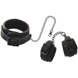 FETISH SUBMISSIVE | Collar & Wrist Cuffs | Vegan Leather