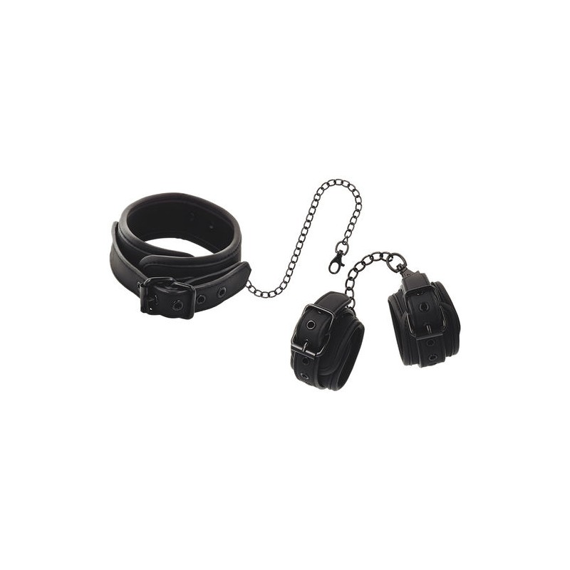 FETISH SUBMISSIVE | Collar & Wrist Cuffs | Vegan Leather