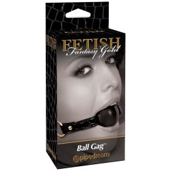 Fetish Fantasy Gold Ball Gag - Black