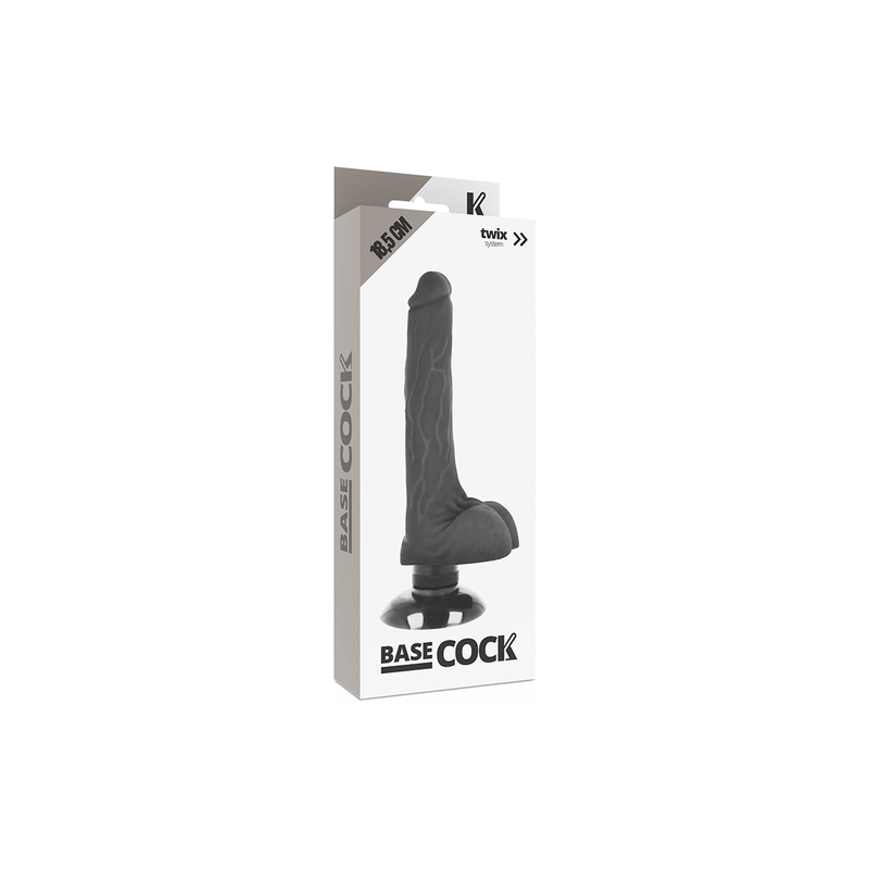 BASECOCK | Realistic Vibrator 2-1 | black | 18,5cm