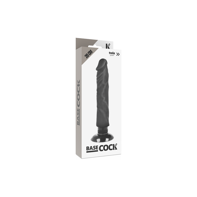 BASECOCK | Realistic Vibrator 2-1 | Black | 20cm