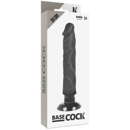BASECOCK | Realistic Vibrator 2-1 | Black | 20cm