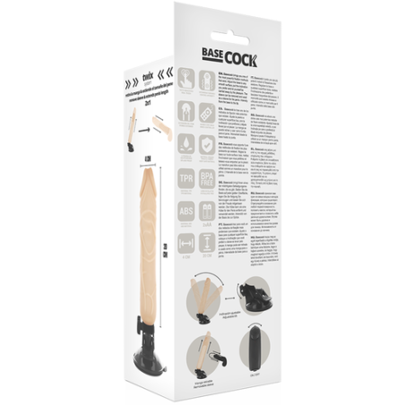 BASECOCK | Realistic Vibrator Remote Control | Flesh | 20cm