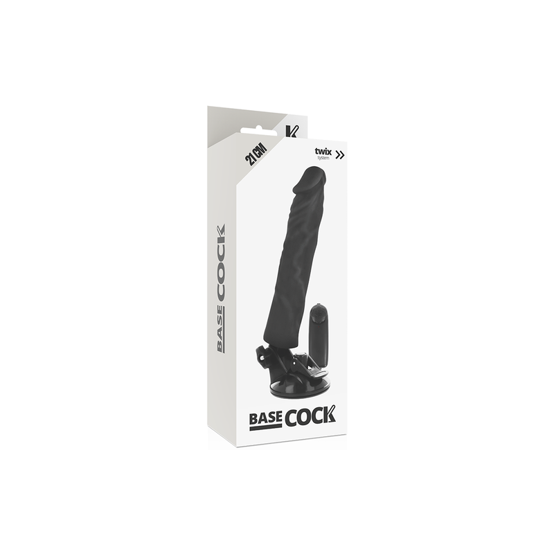 BASECOCK | Realistic Vibrator Remote Control | Black | 21cm