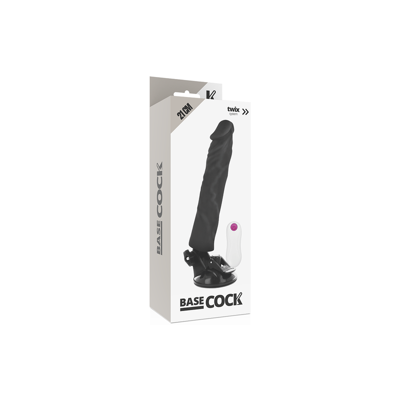 BASECOCK | Realistic Vibrator Remote Control | Black | 21cm