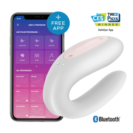 SATISFYER | DOUBLE JOY CON APP | WHITE