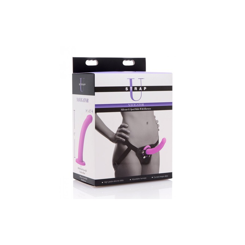 U-Strap | Navigator Silicone G-Spot Dildo with Harness