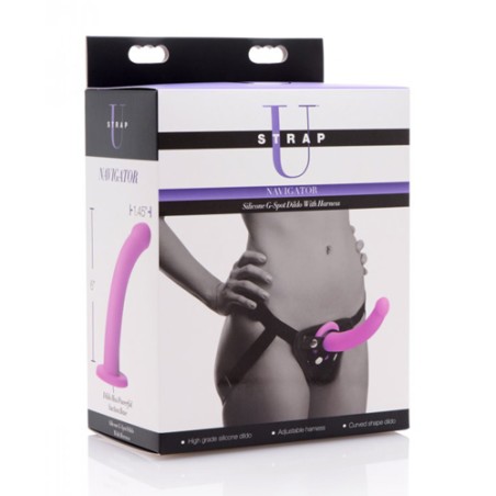 U-Strap | Navigator Silicone G-Spot Dildo with Harness