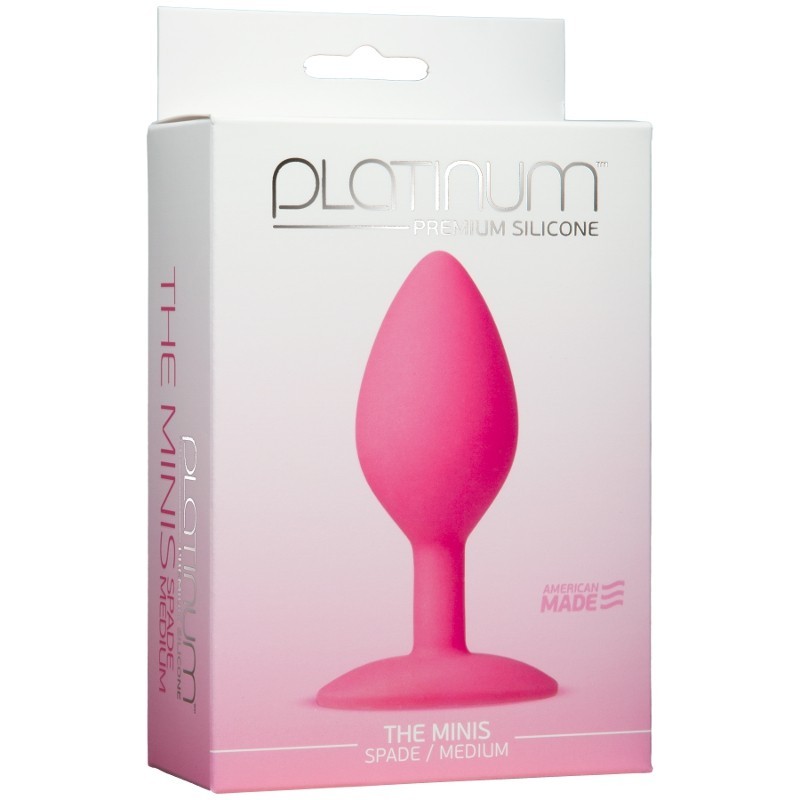 Platinum Premium Silicone - The Mini's Spade Medium - Pink