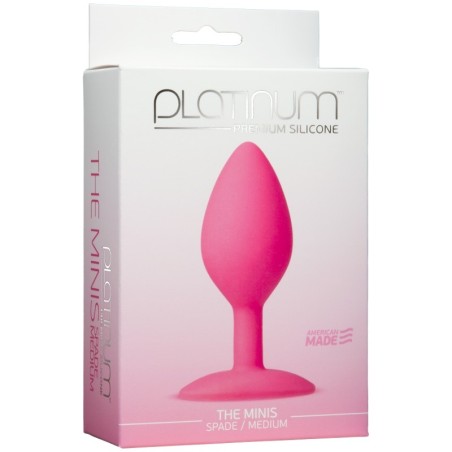 Platinum Premium Silicone - The Mini's Spade Medium - Pink