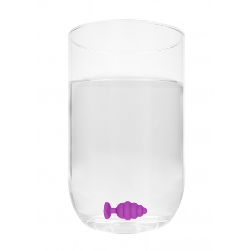 OUCH! | Large Ribbed Diamond Heart Plug | Purple