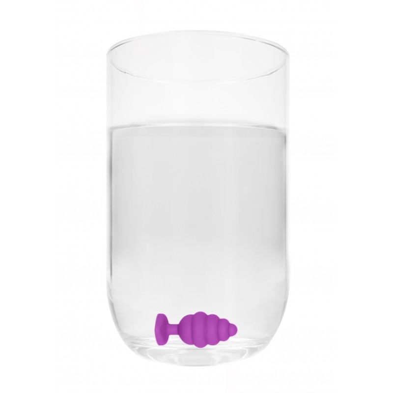 OUCH! | Extra Large Ribbed Diamond Heart Plug | Purple