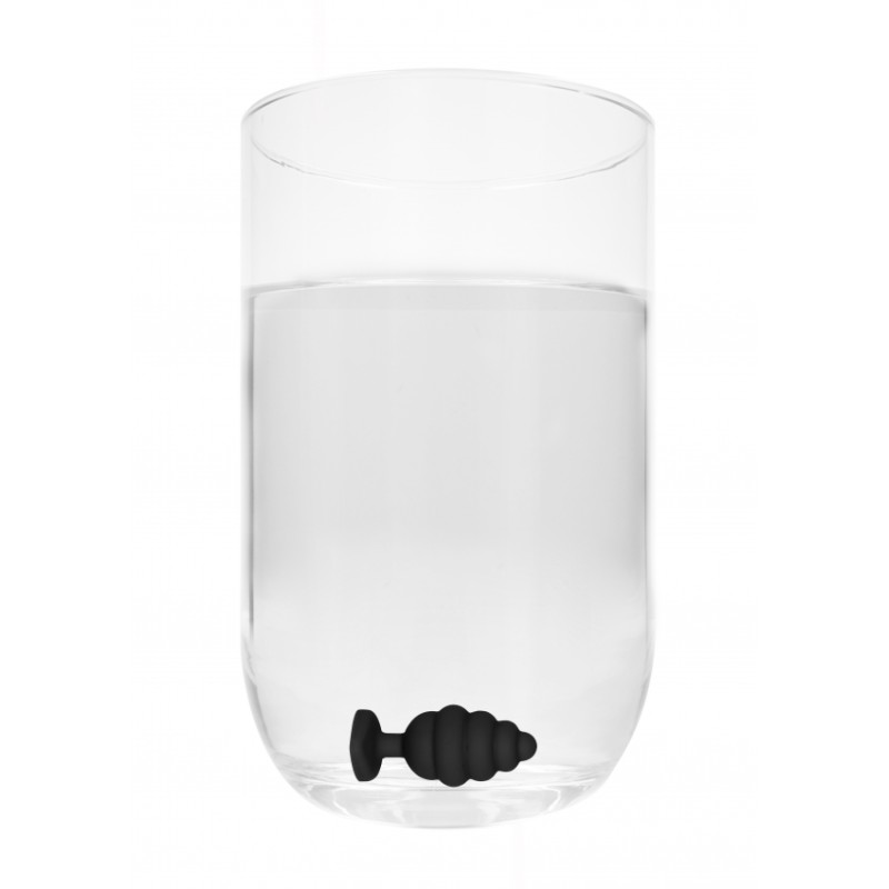 OUCH! | Extra Large Ribbed Diamond Heart Plug | Black