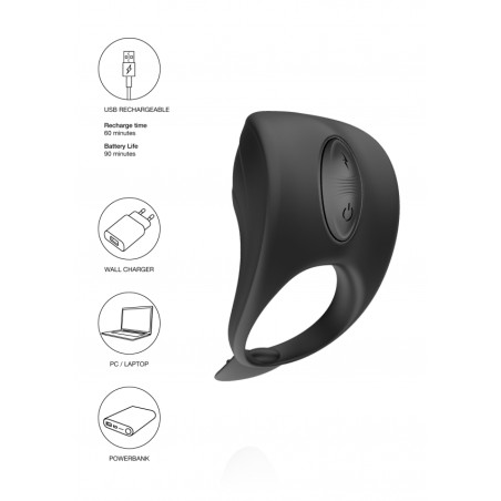 Electrosex | Cock Ring - C-spot Massager | Black