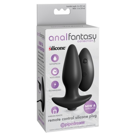 Anal Fantasy Collection | Remote Control Silicone Plug | Black