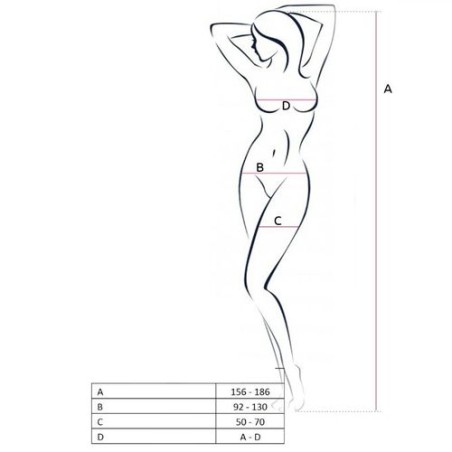 PASSION WOMAN | BS057 BODYSTOCKING | WHITE | ONE SIZE