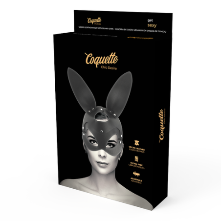 COQUETTE | VEGAN LEATHER MASK WITH BUNNY EARS