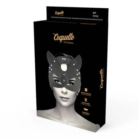 COQUETTE | VEGAN LEATHER MASK WITH CAT EARS