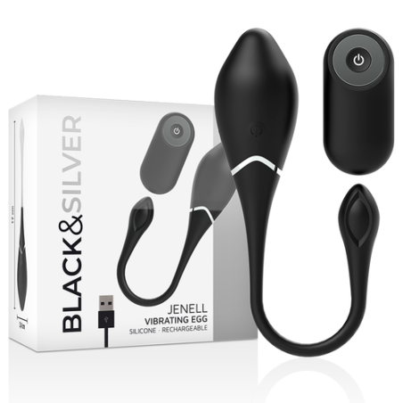 BLACK&SILVER | JENELL | RECHARGEABLE VIBRATING EGG