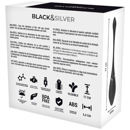 BLACK&SILVER | JENELL | RECHARGEABLE VIBRATING EGG