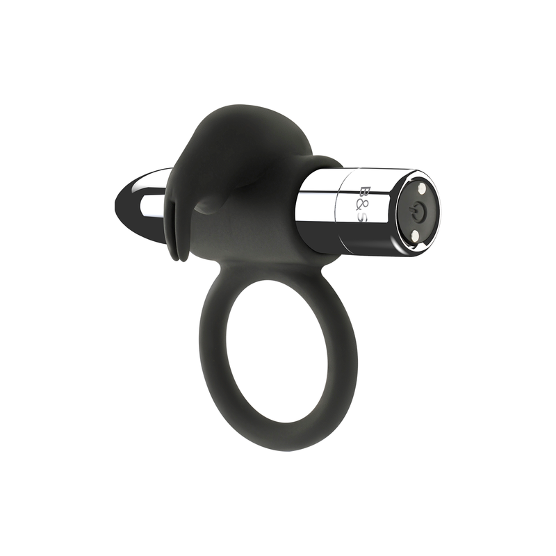 BLACK&SILVER | BURTON | RECHARGEABLE VIBRATING RING 10V
