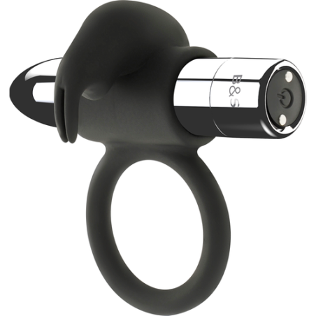 BLACK&SILVER | BURTON | RECHARGEABLE VIBRATING RING 10V