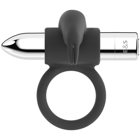 BLACK&SILVER | BURTON | RECHARGEABLE VIBRATING RING 10V