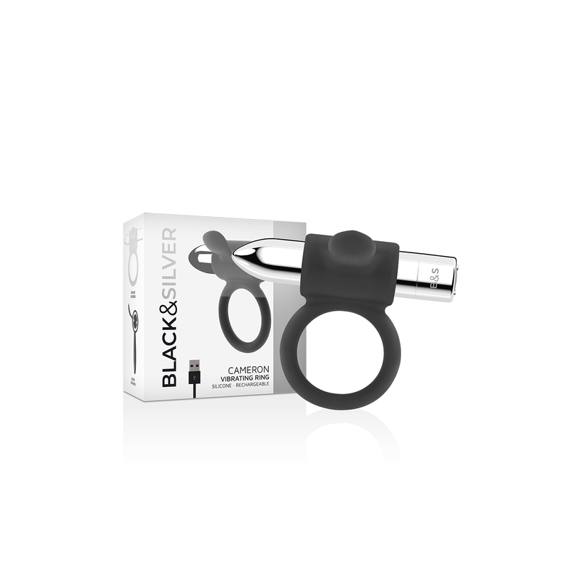 BLACK&SILVER | CAMERON | Επαναφορτιζόμενο Δαχτυλίδι Πέους