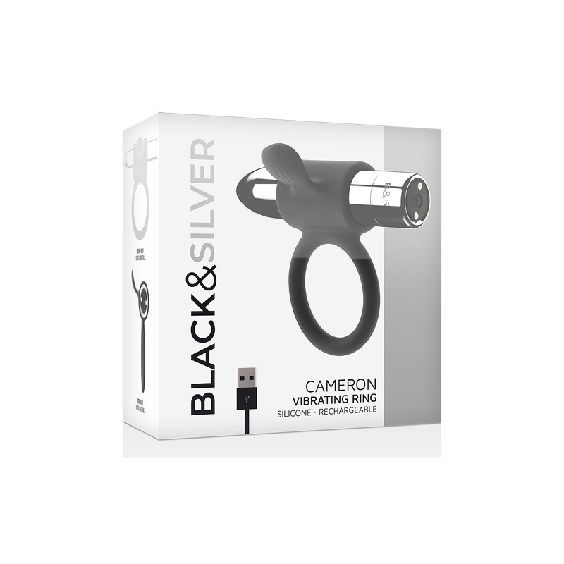 BLACK&SILVER | CAMERON | Επαναφορτιζόμενο Δαχτυλίδι Πέους