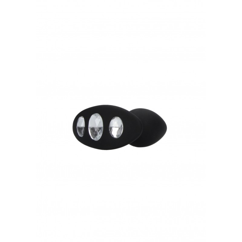 Extra Large | Diamond Butt Plug With Handle | Black