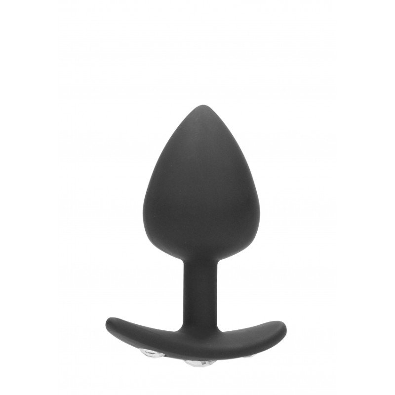 Extra Large | Diamond Butt Plug With Handle | Black