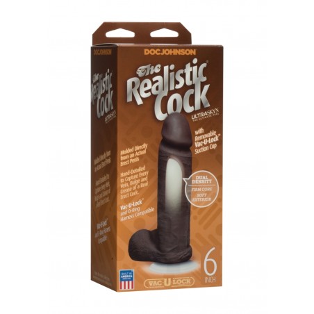 Doc Johnson | The Realistic Cock | Vac-U-Lock Suction Cup | 18cm
