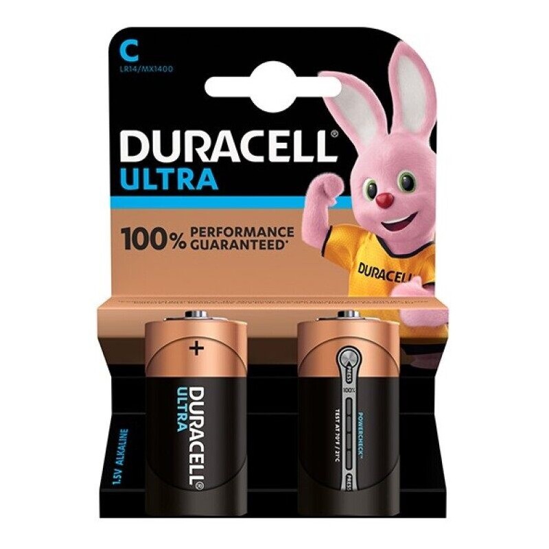 DURACELL ULTRA POWER BATTERY ALCALINΕ C LR14 2 UNITS