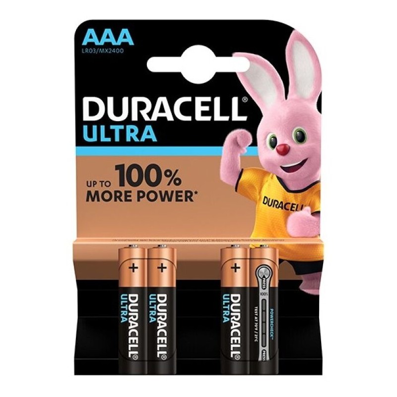 DURACELL ULTRA POWER BATTERY AAA LR03 4UNITS