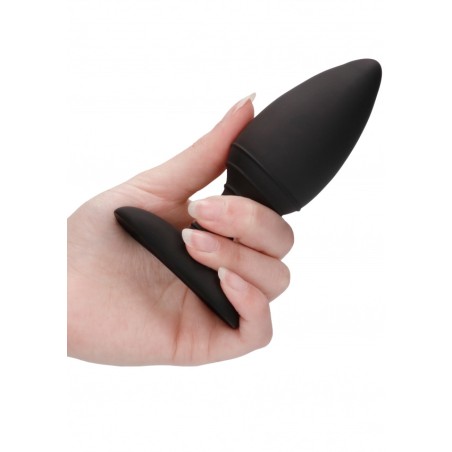 [ SexShop - Bulk ] Heating Anal Butt Plug - Glow - Black