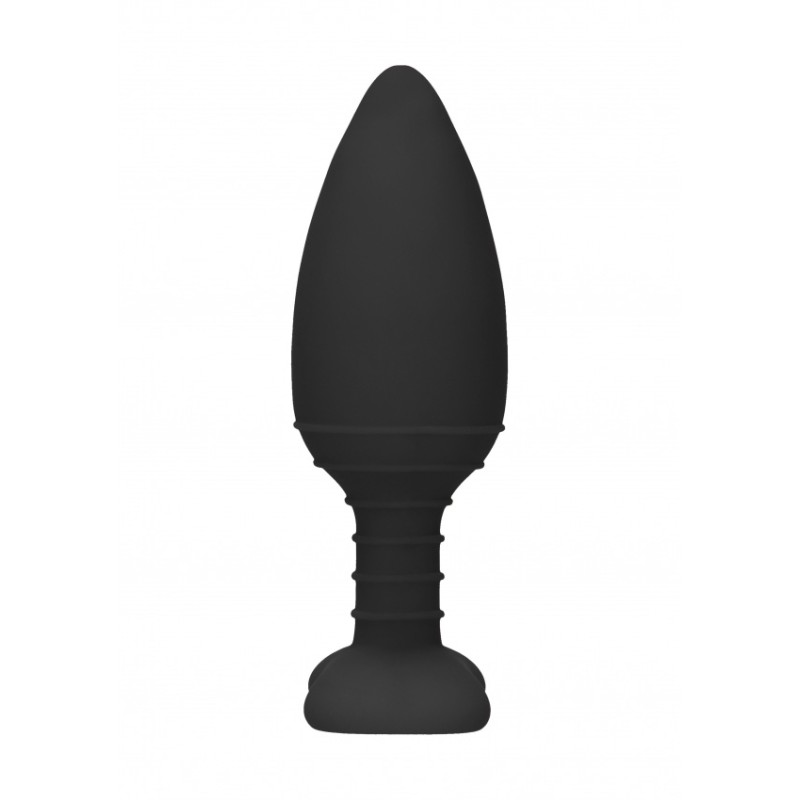 [ Sex Shop - Bulk ] Θερμαινόμενη & Δονούμενη Πρωκτική Σφήνα - Μαύρο