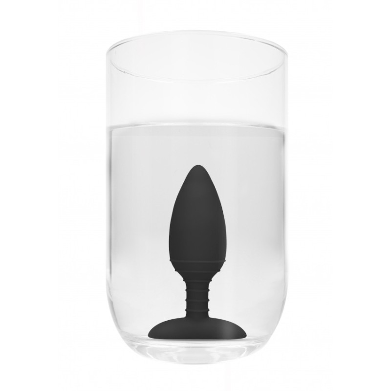 [ SexShop - Bulk ] Heating Anal Butt Plug - Glow - Black