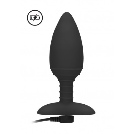 [ SexShop - Bulk ] Heating Anal Butt Plug - Glow - Black