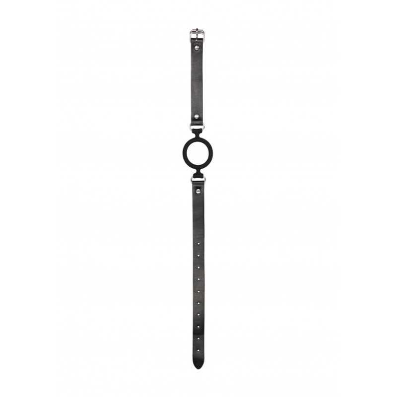 OUCH! | Silicone Ring Gag With Leather Straps | Black OUCH! | Silicone Ring Gag With Leather Straps | Black