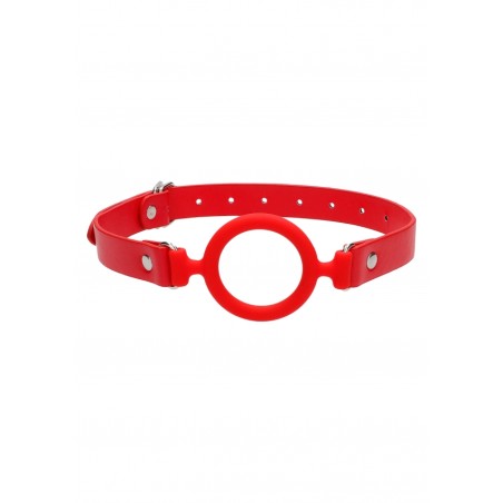 OUCH! | Silicone Ring Gag With Leather Straps | Red