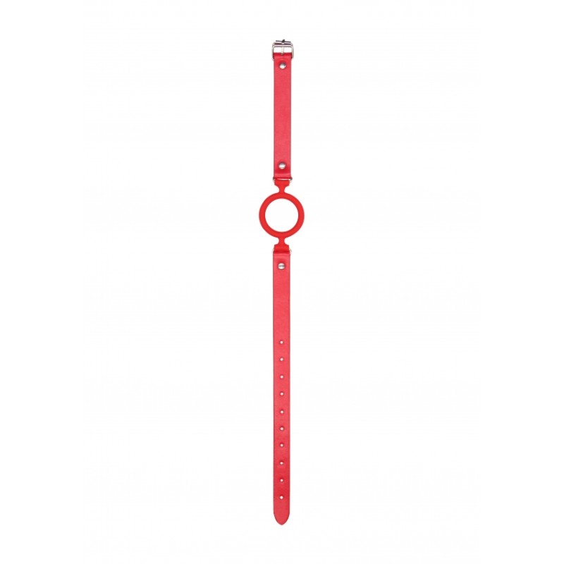 OUCH! | Silicone Ring Gag With Leather Straps | Red