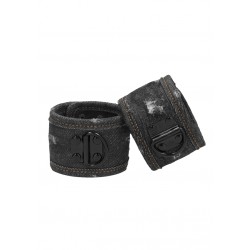 OUTCH! | Denim Ankle Cuffs Rough end Denim Style | Black