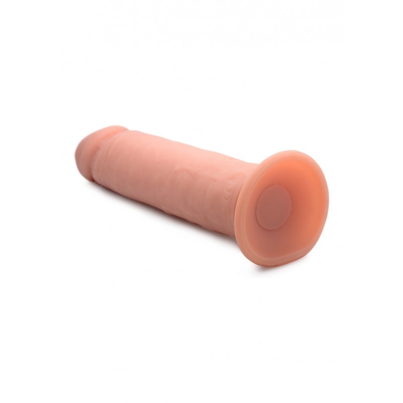 CURVE | Vibrating Remote Control Silicone Dildo 23cm | Flesh