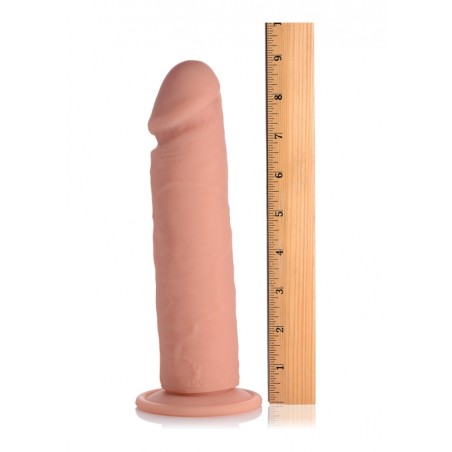 CURVE | Vibrating Remote Control Silicone Dildo 23cm | Flesh
